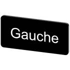 SIEMENS - Targhetta identificativa 12,5 x 27 mm, colore nero, iscrizione: GAUCHE 3SU19000AC160GH0
