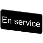 SIEMENS - Targhetta identificativa 12,5 x 27 mm, colore nero, iscrizione: En Service 3SU19000AC160GM0