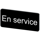 SIEMENS - Targhetta identificativa 12,5 x 27 mm, colore nero, iscrizione: En Service 3SU19000AC160GM0