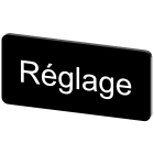 SIEMENS - Targhetta identificativa 12,5 x 27 mm, colore nero, iscrizione: REGLAGE 3SU19000AC160GP0