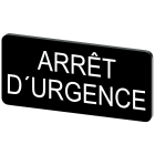 SIEMENS - Targhetta identificativa 12,5 x 27 mm, colore nero, iscrizione: Arret DURGENCE 3SU19000AC160GQ0