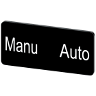 SIEMENS - Targhetta identificativa 12,5 x 27 mm, colore nero, iscrizione: Manu Auto