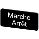 SIEMENS - Targhetta identificativa 12,5 x 27 mm, colore nero, iscrizione: Arret-Marche 3SU19000AC160GU0