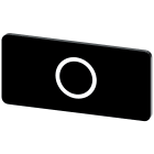 SIEMENS - Targhetta identificativa 12,5 x 27 mm, colore nero, simbolo: O* 3SU19000AC160QA0