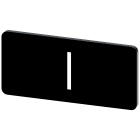 SIEMENS - Targhetta identificativa 12,5 x 27 mm, colore nero, simbolo: I* 3SU19000AC160QB0