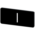 SIEMENS - Targhetta identificativa 12,5 x 27 mm, colore nero, simbolo: I*