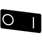 SIEMENS - Targhetta identificativa 12,5 x 27 mm, colore nero, simbolo: O* I 3SU19000AC160QG0