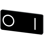 SIEMENS - Targhetta identificativa 12,5 x 27 mm, colore nero, simbolo: O* I