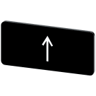 SIEMENS - Targhetta identificativa 12,5 x 27 mm, colore nero, simbolo: Direzione freccia in alto 3SU19000AC160QS0