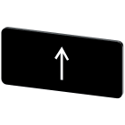 SIEMENS - Targhetta identificativa 12,5 x 27 mm, colore nero, simbolo: Direzione freccia in alto