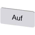 SIEMENS - Targhetta identificativa 12,5 x 27 mm, colore argento, iscrizione: Auf 3SU19000AC810AD0