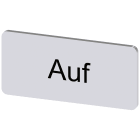 SIEMENS - Targhetta identificativa 12,5 x 27 mm, colore argento, iscrizione: Auf 3SU19000AC810AD0