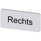 SIEMENS - Targhetta identificativa 12,5 x 27 mm, colore argento, iscrizione: Rechts