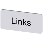 SIEMENS - Targhetta identificativa 12,5 x 27 mm, colore argento, iscrizione: Links 3SU19000AC810AJ0