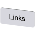 SIEMENS - Targhetta identificativa 12,5 x 27 mm, colore argento, iscrizione: Links 3SU19000AC810AJ0