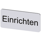 SIEMENS - Targhetta identificativa 12,5 x 27 mm, colore argento, iscrizione: Einrichten