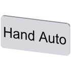 SIEMENS - Targhetta identificativa 12,5 x 27 mm, colore argento, iscrizione: Hand Auto 3SU19000AC810DB0
