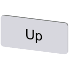 SIEMENS - Targhetta identificativa 12,5 x 27 mm, colore argento, iscrizione: Up 3SU19000AC810DL0