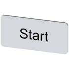 SIEMENS - Targhetta identificativa 12,5 x 27 mm, colore argento, iscrizione: Start 3SU19000AC810DT0
