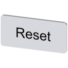SIEMENS - Targhetta identificativa 12,5 x 27 mm, colore argento, iscrizione: Reset