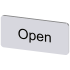 SIEMENS - Targhetta identificativa 12,5 x 27 mm, colore argento, iscrizione: Open 3SU19000AC810DW0