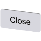 SIEMENS - Targhetta identificativa 12,5 x 27 mm, colore argento, iscrizione: Close 3SU19000AC810DX0