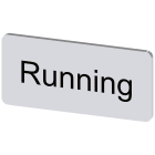 SIEMENS - Targhetta identificativa 12,5 x 27 mm, colore argento, iscrizione: Running 3SU19000AC810EB0