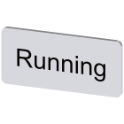 SIEMENS - Targhetta identificativa 12,5 x 27 mm, colore argento, iscrizione: Running 3SU19000AC810EB0