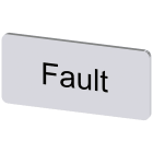 SIEMENS - Targhetta identificativa 12,5 x 27 mm, colore argento, iscrizione: Fault 3SU19000AC810EC0