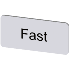 SIEMENS - Targhetta identificativa 12,5 x 27 mm, colore argento, iscrizione: Fast 3SU19000AC810EE0