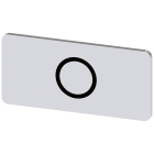 SIEMENS - Targhetta identificativa 12,5 x 27 mm, colore argento, simbolo: O* 3SU19000AC810QA0