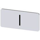 SIEMENS - Targhetta identificativa 12,5 x 27 mm, colore argento, simbolo: I*
