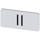 SIEMENS - Targhetta identificativa 12,5 x 27 mm, colore argento, simbolo: II*