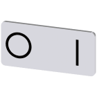 SIEMENS - Targhetta identificativa 12,5 x 27 mm, colore argento, simbolo: O* I 3SU19000AC810QG0