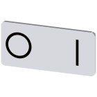 SIEMENS - Targhetta identificativa 12,5 x 27 mm, colore argento, simbolo: O* I 3SU19000AC810QG0