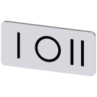 SIEMENS - Targhetta identificativa 12,5 x 27 mm, colore argento, simbolo: I* O II 3SU19000AC810QK0