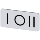 SIEMENS - Targhetta identificativa 12,5 x 27 mm, colore argento, simbolo: I* O II 3SU19000AC810QK0