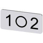 SIEMENS - Targhetta identificativa 12,5 x 27 mm, colore argento, simbolo: 1 O 2