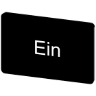 SIEMENS - Targhetta identificativa 17,5 x 27 mm, colore nero, iscrizione: Ein