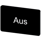 SIEMENS - Targhetta identificativa 17,5 x 27 mm, colore nero, iscrizione: Aus