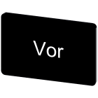 SIEMENS - Targhetta identificativa 17,5 x 27 mm, colore nero, iscrizione: Vor