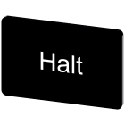 SIEMENS - Targhetta identificativa 17,5 x 27 mm, colore nero, iscrizione: Halt