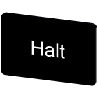 SIEMENS - Targhetta identificativa 17,5 x 27 mm, colore nero, iscrizione: Halt 3SU19000AD160AK0