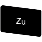 SIEMENS - Targhetta identificativa 17,5 x 27 mm, colore nero, iscrizione: Zu