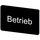 SIEMENS - Targhetta identificativa 17,5 x 27 mm, colore nero, iscrizione: Betrieb