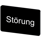 SIEMENS - Targhetta identificativa 17,5 x 27 mm, colore nero, iscrizione: Störung 3SU19000AD160AQ0