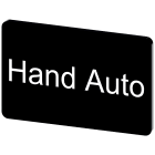 SIEMENS - Targhetta identificativa 17,5 x 27 mm, colore nero, iscrizione: Hand Auto 3SU19000AD160DB0