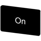 SIEMENS - Targhetta identificativa 17,5 x 27 mm, colore nero, iscrizione: On