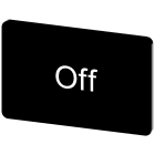 SIEMENS - Targhetta identificativa 17,5 x 27 mm, colore nero, iscrizione: Off