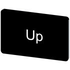 SIEMENS - Targhetta identificativa 17,5 x 27 mm, colore nero, iscrizione: Up 3SU19000AD160DL0